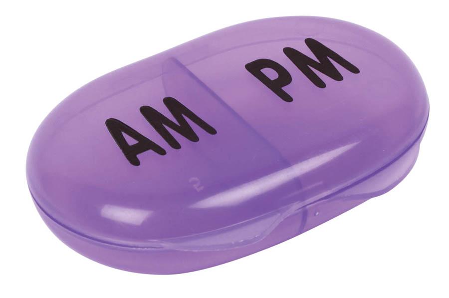 Pill Case Organizer Pocket Small Pill Holder, Daily AM & PM